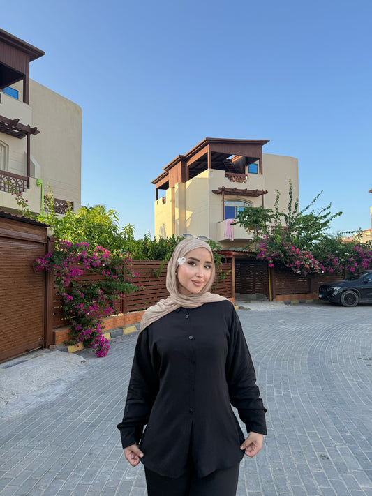 Elegance Tie-Back Blouse IN BLACK